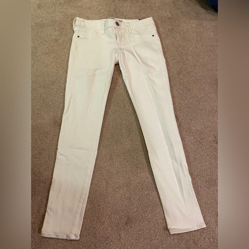 Express low rise white legging jeans